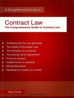 cover image of A Straightforward Guide to Contract Law
